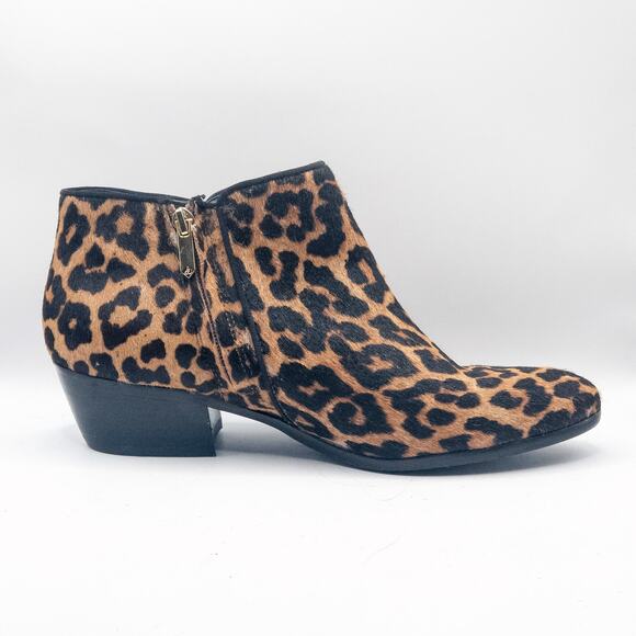 Sam Edelman Women’s Ankle Boots Cheetah Print Mob Wife Retro Glam Zip Size 9.5 - Picture 3 of 9